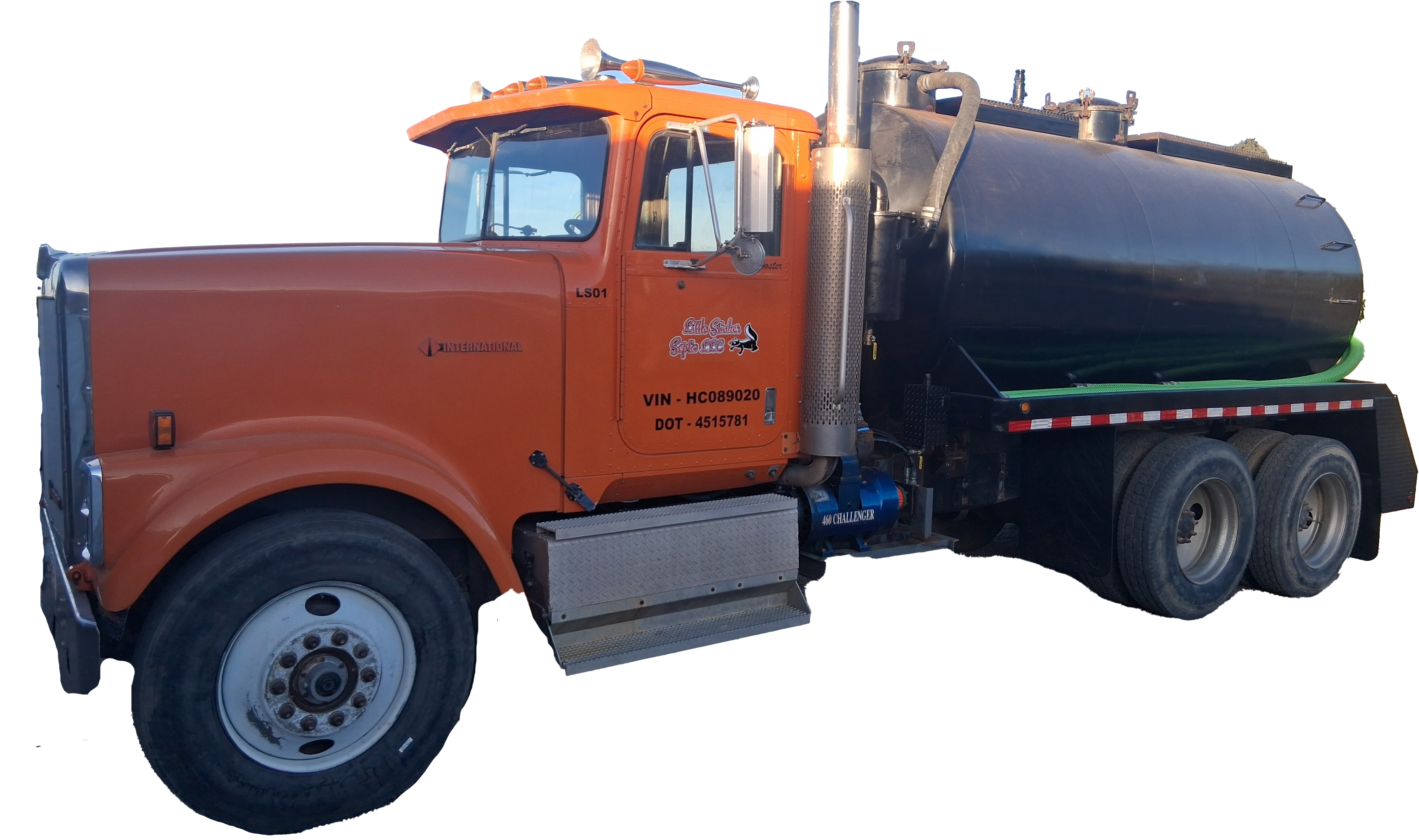 Little Stinker Septic pumping truck